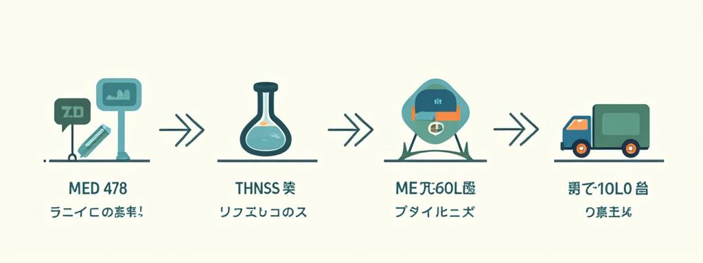 デザイン製作プロセスのフローチャート