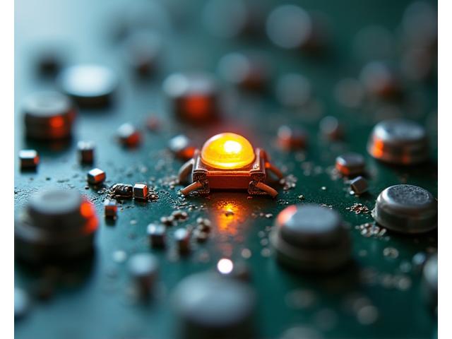 ミニチュアLED、振動センサー、小型バッテリーなどの電子部品
