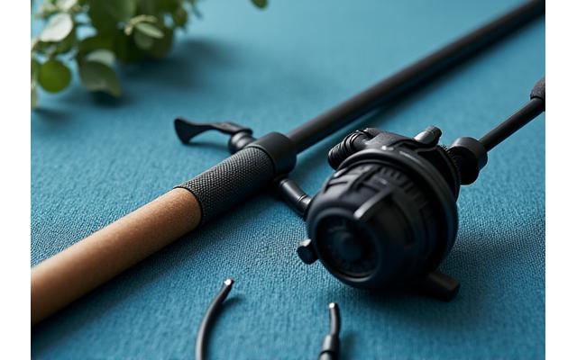 海洋プラスチックから作られたスタイリッシュな釣り竿とリール