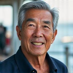 相模湾のベテラン船長、田中氏のポートレート