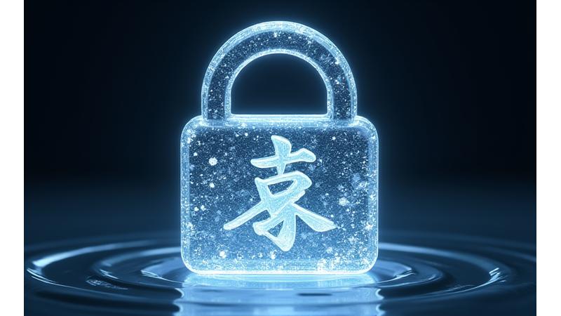 知的所有権を示す創造的なカギのイラストと厳重なセキュリティ